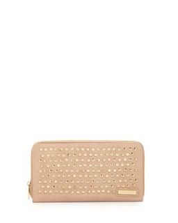 Studded Zip Faux Leather Wallet, Nude   Urban Originals