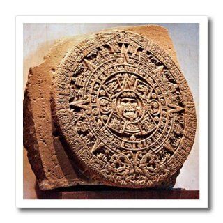 ht_86737_1 Danita Delimont   Mexico   Mexico City, Sun stone called Aztec calendar   SA13 MGL0000   Miva Stock   Iron on Heat Transfers   8x8 Iron on Heat Transfer for White Material Patio, Lawn & Garden