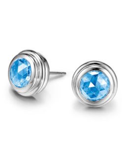 Batu Bedeg Swiss Blue Topaz Stud Earrings   John Hardy   Blue
