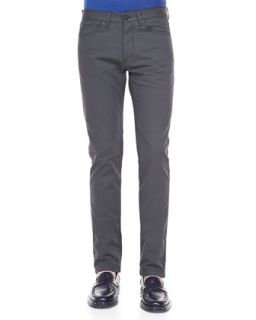 Mens Textured Stretch Jeans, Charcoal   Lanvin   Charcoal (31)