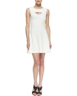 Womens Feather Ruth Cutout Fit And Flare Dress   French Connection   White (2)