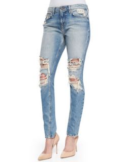 Womens Cali Slouched & Slim Distressed Jeans, Light Blue   Joes Jeans  