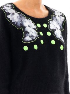 Floral silk appliqué sweater  Emma Cook