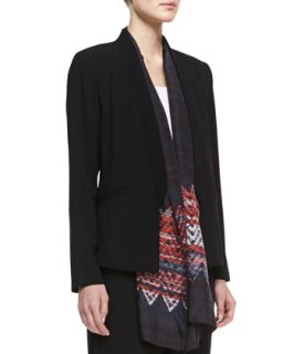 Tropical Suiting Open Jacket, Womens   Eileen Fisher   Black (20W)