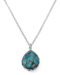 Wonderland Silver Mini Bronze Turquoise Teardrop Necklace   Ippolita   Medium