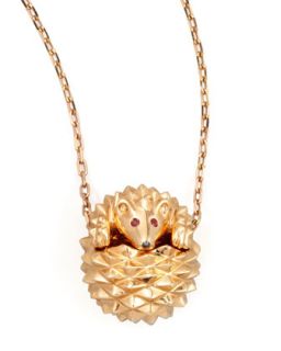 18k Pink Gold Herisson Hedgehog Pendant Necklace   Boucheron   Pink (18k )