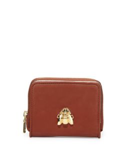 Faux Leather Scarab Wallet, Brown   Love Moschino