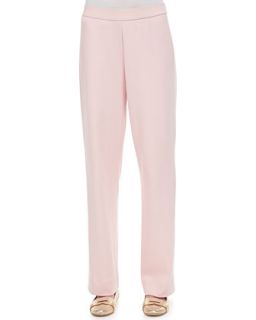 Womens Cotton Interlock Pants, Petite   Joan Vass   Blossom pink (2P (10P/12P))