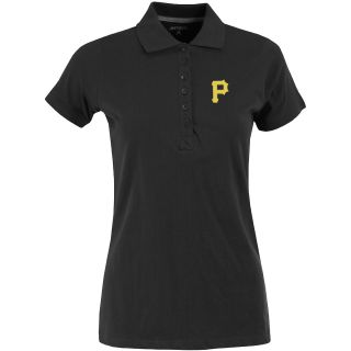 Antigua Pittsburgh Pirates Womens Spark Polo   Size Small, Black (ANT PIR W