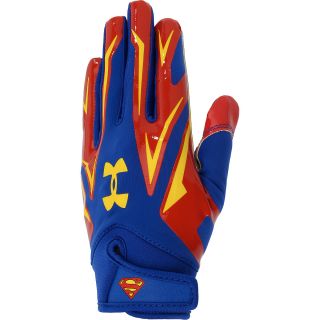 UNDER ARMOUR Boys Alter Ego Superman F4 Football Gloves   Size Medium,