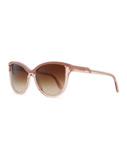 Semi Round Clear/Opaque Sunglasses   Stella McCartney   Pink