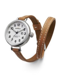 The Birdy Stainless Double Wrap Watch, 34mm   Shinola   Natural (4mm )