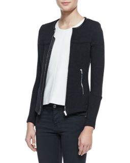 Womens Clever Front Zip Knit Jacket   IRO   Dark grey (40)