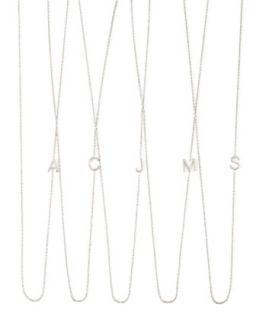 14k White Gold Mini Letter Necklace   Maya Brenner Designs   N (14k )