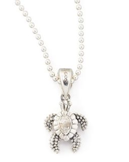 Rare Wonders Diamond Sea Turtle Pendant Necklace   Lagos   Silver