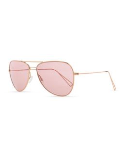Isabel Marant par Oliver Peoples Matt 60 Aviator Sunglasses, Rose Gold/Pink  