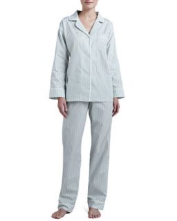 Womens Pinstripe Classic Pajamas, Green   Bedhead   Green (SMALL/6 8)