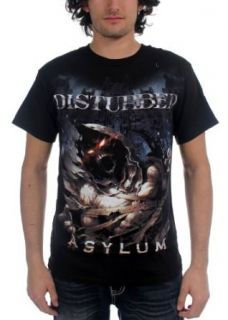 Disturbed   Mens Gloomy Night T Shirt In Black Music Fan T Shirts Clothing