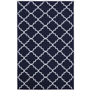 Fancy Trellis Navy Rug (8 X 10)