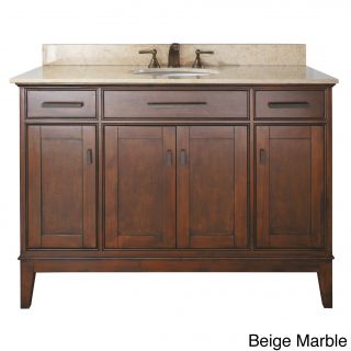 Avanity Avanity Madison 48 inch Single Vanity In Tobacco Finish With Sink And Top Brown Size Single Vanities