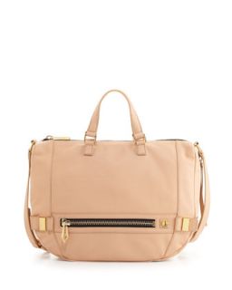 Honore Large Leather Hobo Bag, Powder   Botkier