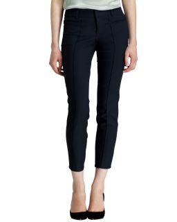Womens Piped Stretch Cropped Pants   Helmut Lang   Celeste (8)