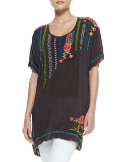 Womens Daja Embroidered Tunic   Johnny Was Collection   Raisin (XX LARGE (16))