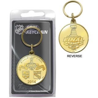 The Highland Mint 2014 Stanley Cup Final Bronze Coin Keychain Rangers vs Kings
