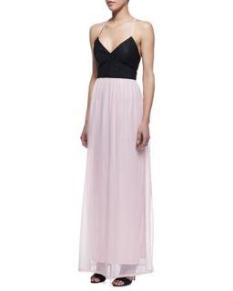 Womens Athena Maxi Dress, Black/Pale Pink   Cusp by    Black ptrn