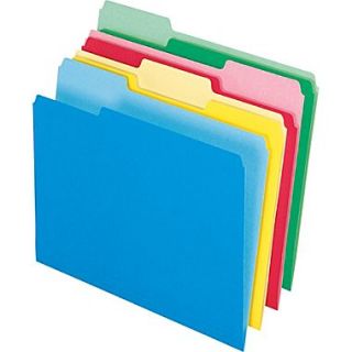 Colored Top Tab File Folders, 1/3 Cut, Assorted, Letter Size, 24/Pack