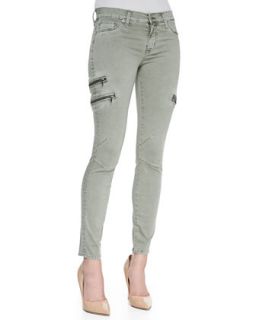 Womens Mystic Washed Forest Zipper Cargo Jeans   Hudson   Washed forest (30)