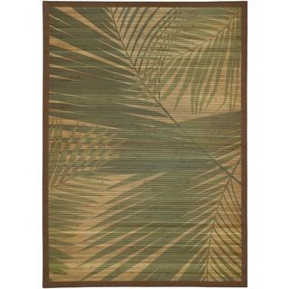 Lnr Home Natural Fiber Palm Tree Natural Rectangle Plush Indoor Area Rug (53 X 75)
