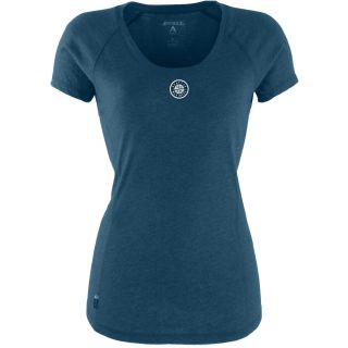 Antigua Seattle Mariners Womens Pep Shirt   Size Large, Navy/heather (ANT