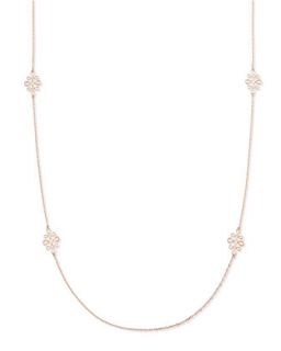 Eloise 18k Pink Gold Polished Necklace, 35   Frederic Sage   Green (18k )