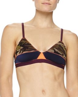 Womens Gisele Camo Print Soft Bra, Wooster   Xirena   Wooster (SMALL)