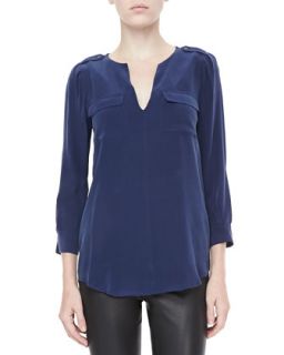Womens Marlo Two Pocket Blouse   Joie   Dark navy (SMALL)