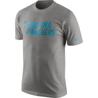 NIKE Mens Carolina Panthers Wordmark Short Sleeve T Shirt   Size Small, Dk.