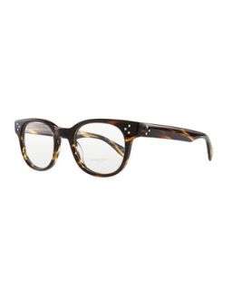 Afton Rounded Mens Fashion Glasses, Brown   Oliver Peoples   Brown