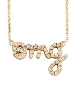 Diamond OMG Necklace, Yellow Gold   Sydney Evan   Gold