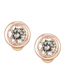 18k Rose Gold Diamond Stud Earrings   Roberto Coin   Rose gold (18k )