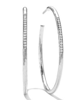 Sterling Silver #3 Hoops with Diamonds (0.19 ctw)   Ippolita   Silver