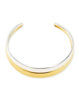 Two Tone Collar Necklace   Robert Lee Morris   Silver/Gold