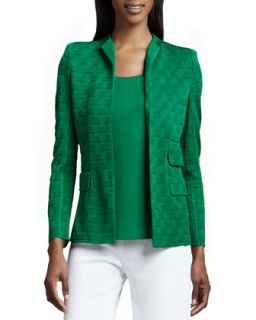 Womens Lilly Textured Jacket, Petite   Misook   Putting green (PM (10/12))