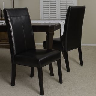 Christopher Knight Home Lissa Black Pu Dining Chair (set Of 2)