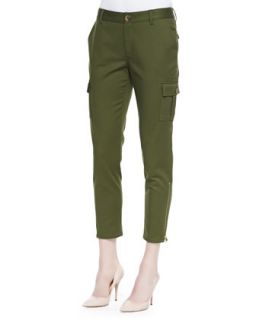 Womens cropped slim cargo pants with zip cuffs   kate spade new york   Alma