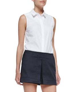 Womens Sleeveless 50s Shirt, White   Victoria Beckham Denim   White (14 (US