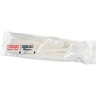 Boardwalk  Polypropylene Cutlery Kit, White, 250/Carton