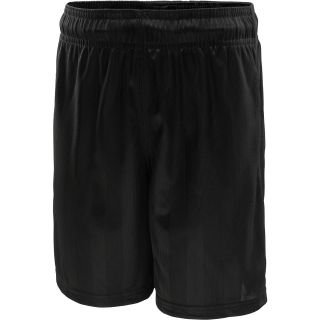 CLASSIC SPORT Boys Shadow Stripe Soccer Shorts   Size Medium, Black