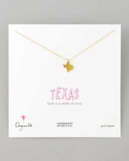 Golden Texas State Charm Necklace   Dogeared   Gold