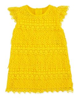 Lace Tiered Shift Dress, Sunfish Yellow, 3 9 Months   Ralph Lauren